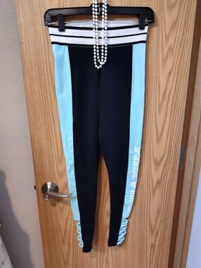 Black and Light Blue Vs PINK LEGGINGS